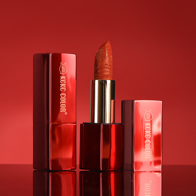 紅色中國風(fēng)絲絨口紅OEM/ODM定制代加工