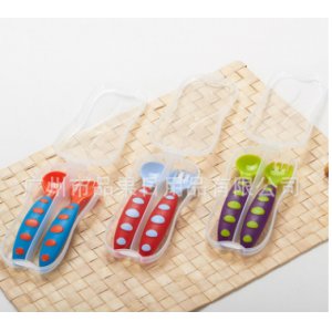 嬰幼兒雙色叉勺2件套OEM/ODM