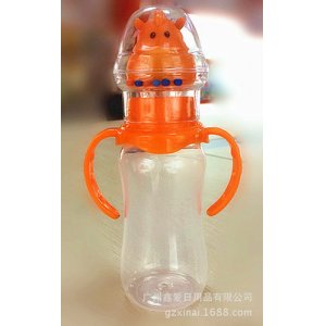 動物頭搖鈴蓋PP奶瓶 標準口徑安全不含雙酚A奶瓶貼牌定制代加工