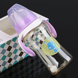 陽光兔寬口徑PPSU奶瓶新生嬰兒寶寶帶吸管硅膠奶嘴代加工貼牌OEM/ODM