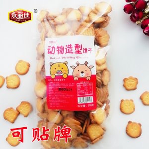 Q萌動(dòng)物造型 小奇福餅干貼牌定制代加工