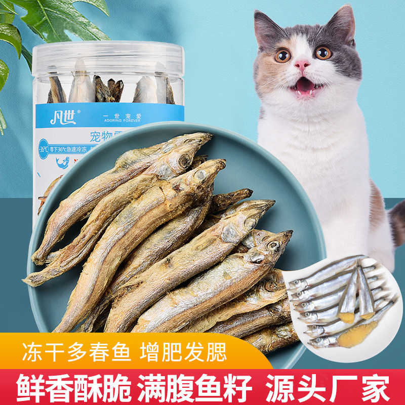 滿籽多春魚寵物小魚干凍干貓零食貼牌定制代加工
