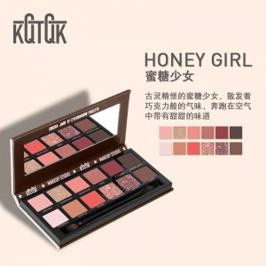 KQTQK可可醬芯12色眼影盤OEM/ODM定制代加工