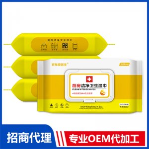 廚房濕巾OEM代加工 清潔濕巾貼牌定制