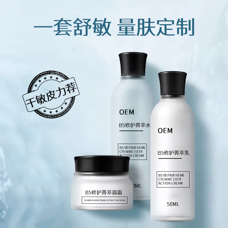 補(bǔ)水保濕護(hù)膚品套裝 滋潤(rùn)水乳套裝護(hù)膚套盒 化妝品禮盒貼牌代工廠OEM代加工