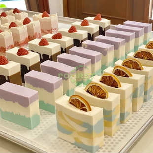 多色混色冷皂加干花手工皂洗手皂oem代加工