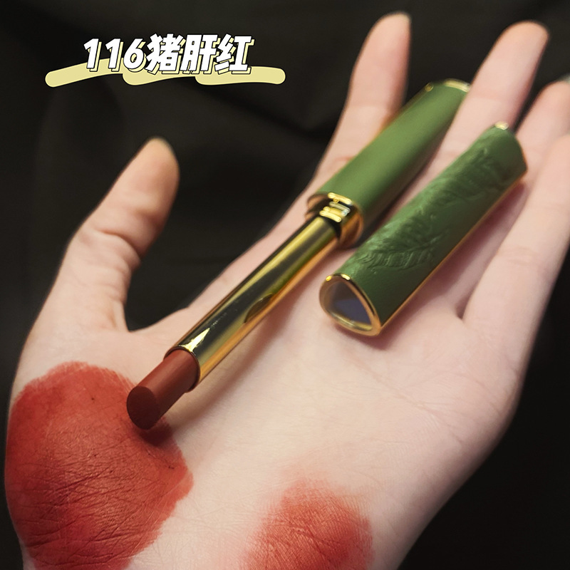 NOVO復(fù)古絲絨霧面口紅 女學(xué)生款平價(jià)滋潤(rùn)啞光霧面細(xì)管唇膏彩妝OEM代加工