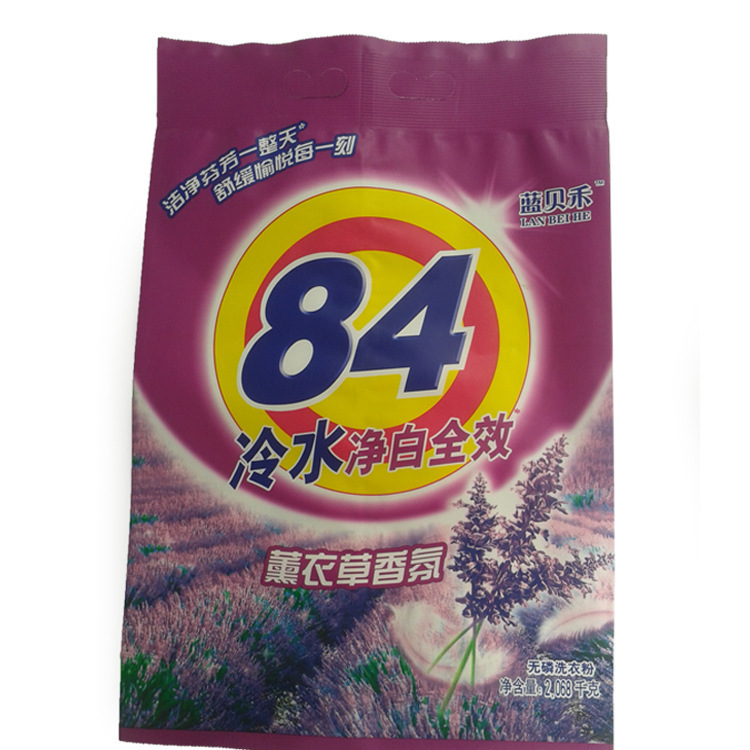 批發(fā)洗滌可供商超地?cái)傌浽此{(lán)貝禾84洗衣粉OEM代加工