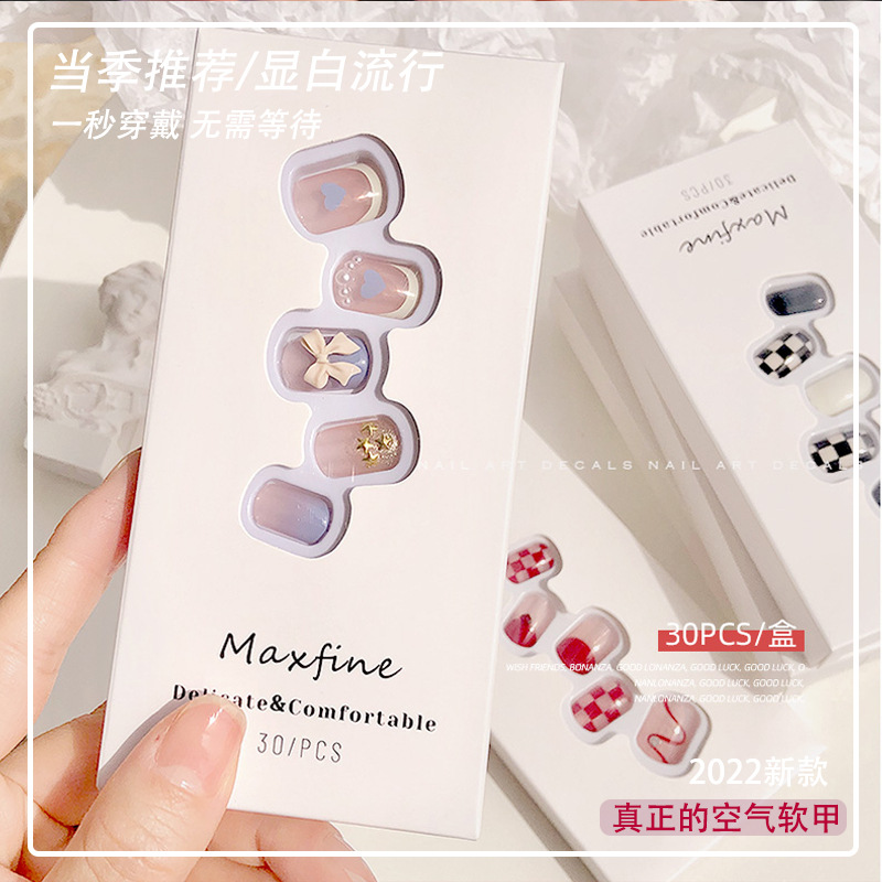 穿戴甲新款美甲片批發(fā)指甲貼片溫精靈飾品成品手工穿戴甲OEM代加工