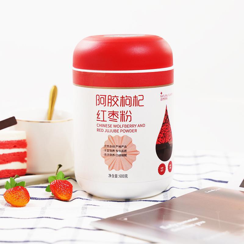 廠家自發(fā)阿膠枸杞紅棗粉五谷代餐粉600g沖飲食品OEM代加工