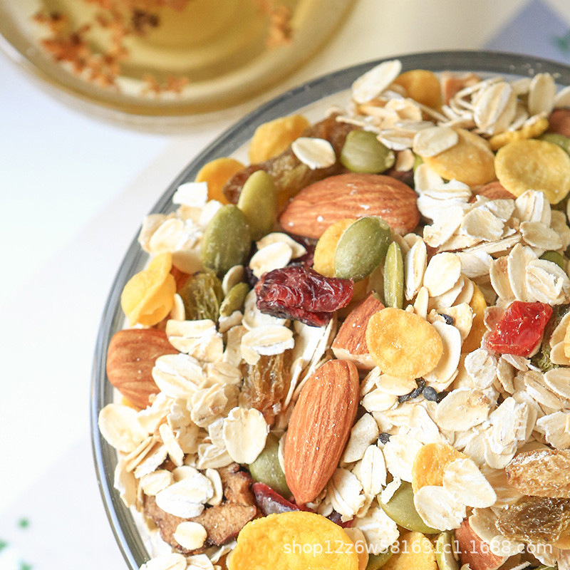 烘培堅(jiān)果混合燕麥片 即食堅(jiān)果水果麥片早餐代餐廠家直銷(xiāo)批發(fā)代發(fā)OEM代加工
