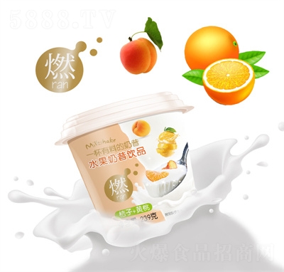 格蕾美水果奶昔飲料招商桔子+黃桃239gOEM代加工