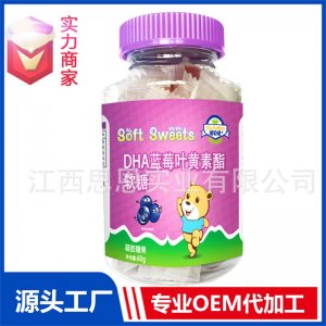 軟糖代工定制OEM貼牌DHA藍莓葉黃素酯新式凝膠糖果代加工廠ODM