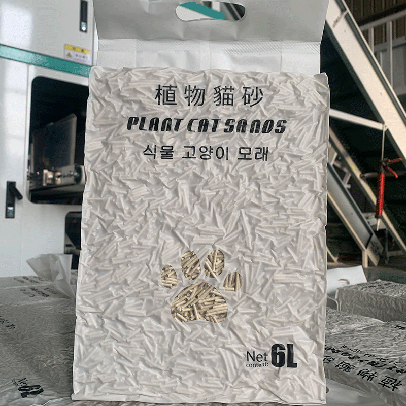 6L膨潤(rùn)土低塵結(jié)團(tuán)淡臭四合一混合貓砂豆腐植物貓砂可沖水貓砂代發(fā)